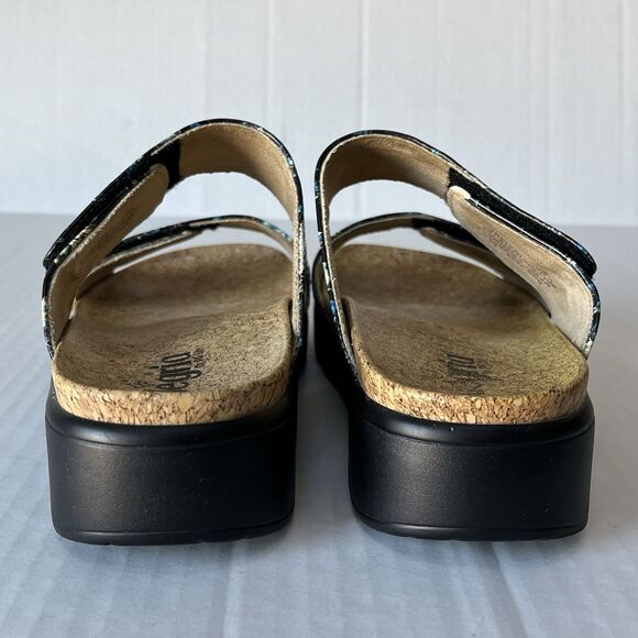 ALEGRIA RUBIE SANDALS VEGAN LEATHER DOUBLE ADJUSTABLE STRAPS SLIDES EU 39 US 9 - Picture 9 of 15